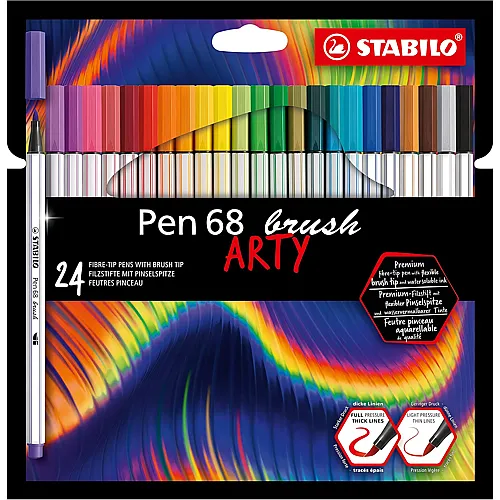 Premium-Filzstift mit Pinselspitze Pen 68 brush 24Teile