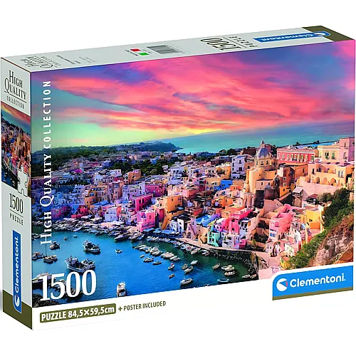 Clementoni Puzzle High Quality Collection Die malerische Insel Procida - 1500 Teile