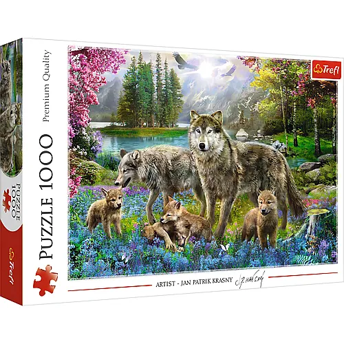Trefl Puzzle Wolfsfamilie - 1000 Teile