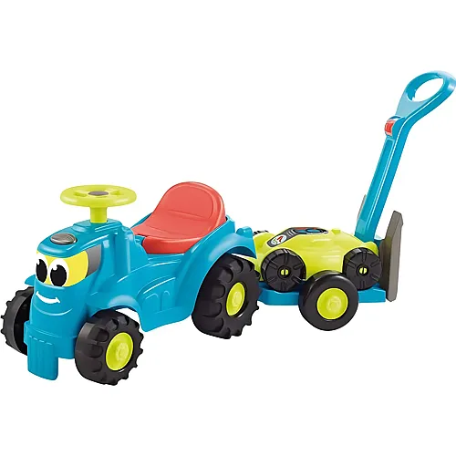 Traktor mit Anhnger und Rasenmher