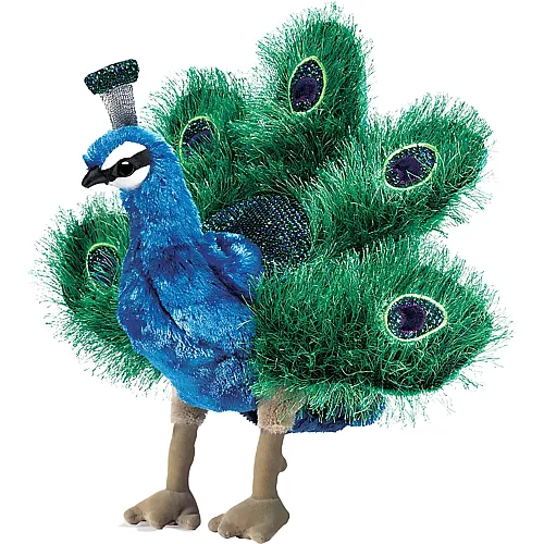 Folkmanis Handpuppe Kleiner Pfau - 28 cm