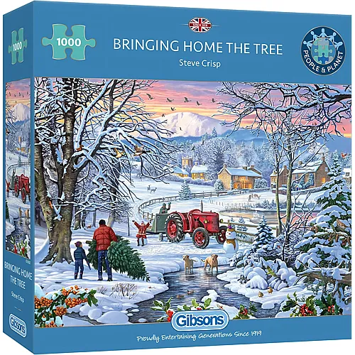 Gibsons Puzzle Steve Crisp Bringing Home the Tree - 1000 Teile