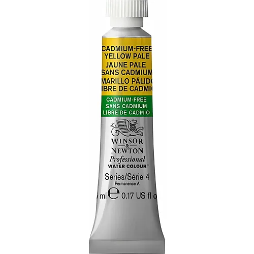 Winsor & Newton W&n Prof. Water Colour 5ml Tube Kadmiumfrei Gelfb Hell