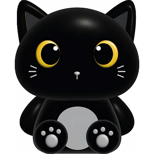 i-total Squishy Katze, schwarz 11 x 6 x 14cm