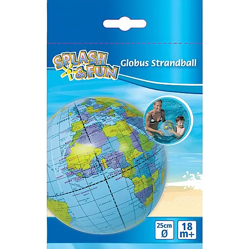 Splash & Fun Strandball Globus,  25cm