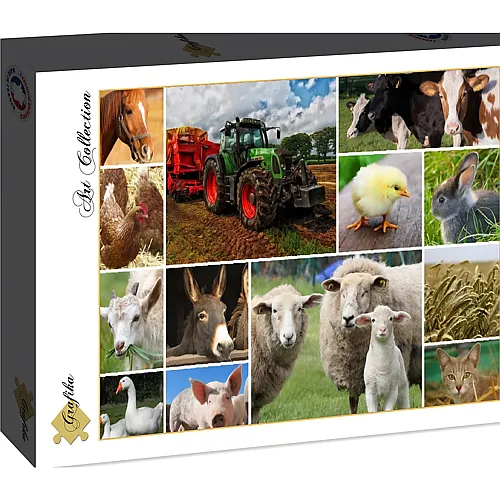 Grafika Puzzle Art Collection Collage - Farmyard Animals - 1500 Teile