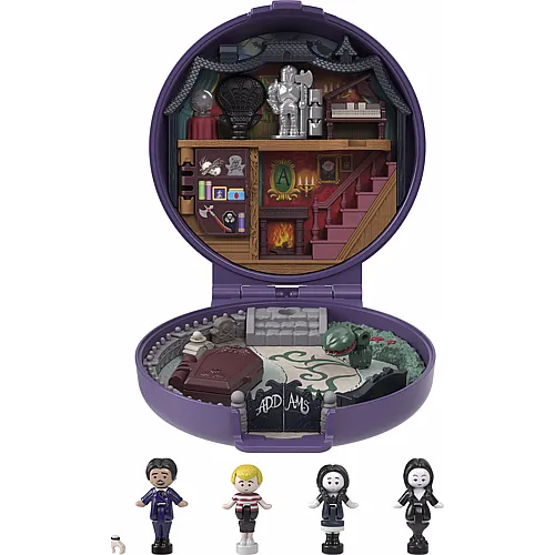 Polly Pocket Collector Die Addams Family Schatulle mit 4 Sondereditions-Figuren