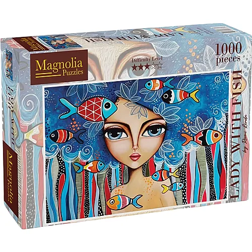 Magnolia Puzzle Romi Lerda Lady with Fish (1000Teile)