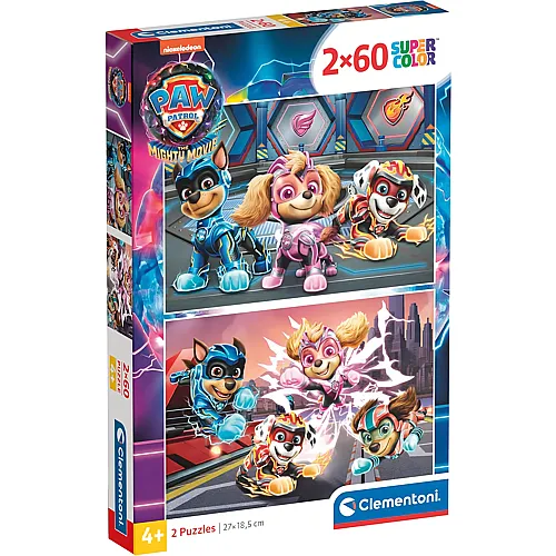 Clementoni Puzzle Supercolor Paw Patrol - The Mighty Movie - 60 Teile