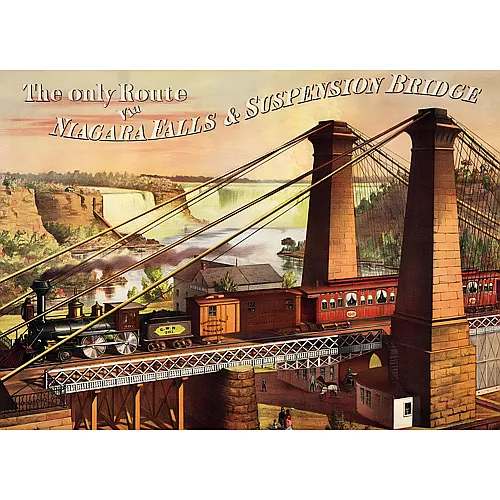 DToys Puzzle The only Route via Niagara Falls & Suspension Bridge (1000Teile)