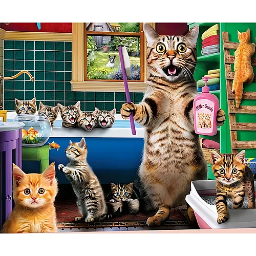 Master Pieces Puzzle Wild & Whimsical Badezeit - 1000 Teile