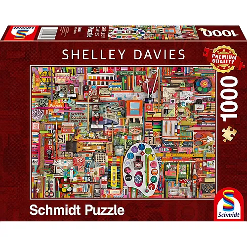 Schmidt Puzzle Shelley Davies Vintage Knstlermaterialien (1000Teile)