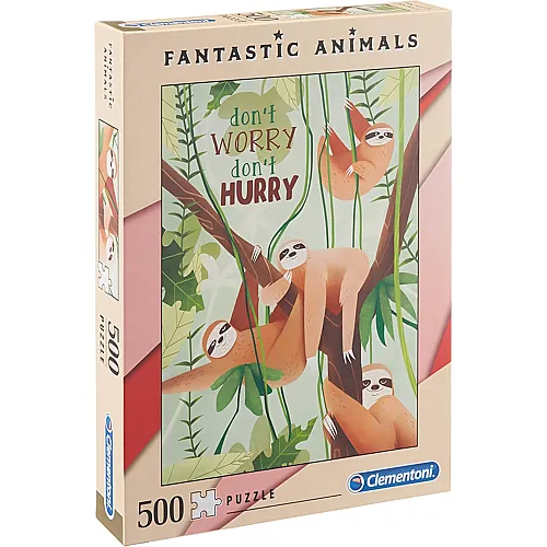 Clementoni Puzzle Fantastic Animals - Don't Worry Don't Hurry - 500 Teile