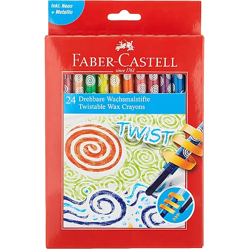 Faber-Castell Wachsmalkreide Drehbar (24Teile)