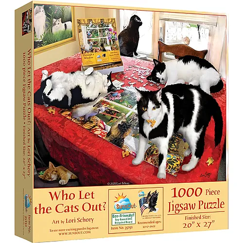 SunsOut Puzzle Lori Schory Who Let the Cats Out? - 1000 Teile