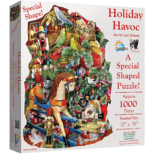 SunsOut Puzzle Lori Schory Holiday Havoc (1000Teile)