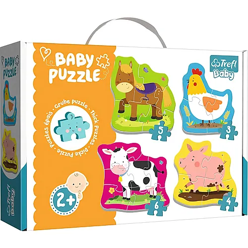4 Baby Puzzles - 3 Teile
