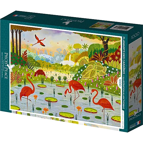 Pieces & Peace Puzzle Alain Thomas Karibische Flamingos - 1000 Teile