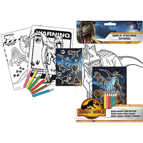 Kids Licensing Jurassic World Schreibset mit Magnete und Sticker