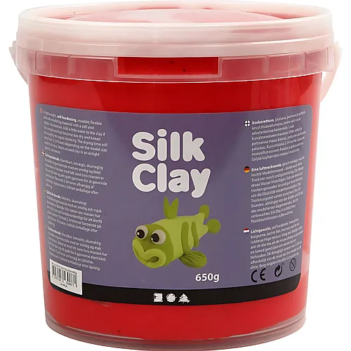 Modelliermasse Silk Clay Grosspackung rot - 650 g