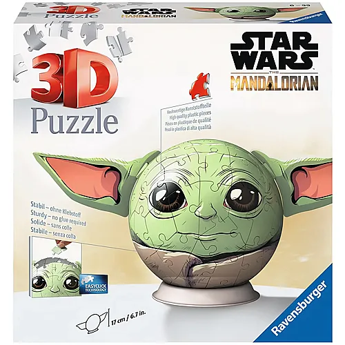 Ravensburger Star Wars Puzzleball Mandalorian Grogu mit Ohren (72Teile)