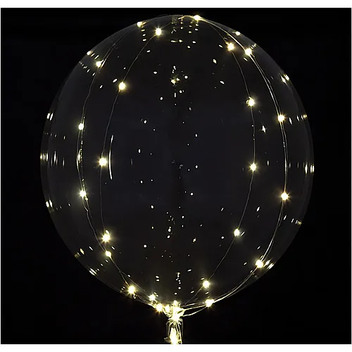 Amscan Folienballon Crystal mit LED-Lichterkette weiss (45cm)