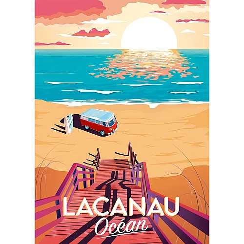 Alipson Puzzle Affiche Lacanau Oc�an - 500 Teile