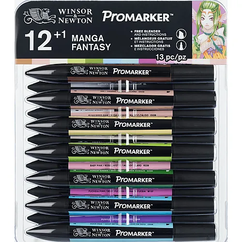 Winsor & Newton W&n Promarker 12+1 Set Manga Fantasy