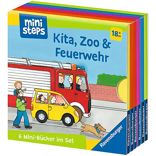 Ravensburger ministeps Mein erster Bcher-Wrfel: Kita, Zoo und Feuerwehr (Bcher-Set)