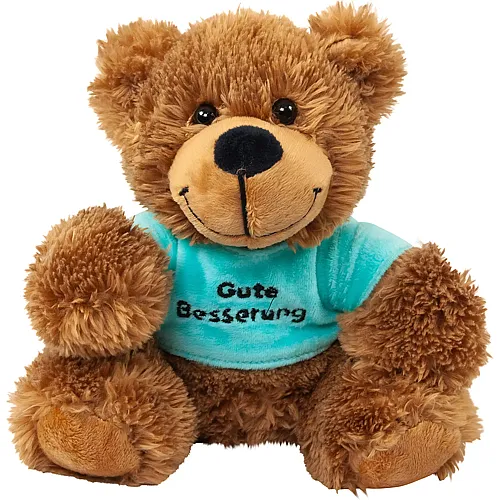 Teddys Rothenburg Teddyb�r Gute Besserung mit gr�nem Shirt - 16 cm