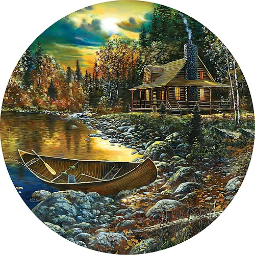 SunsOut Puzzle Jim Hansel Fall Cabin - 500 Teile