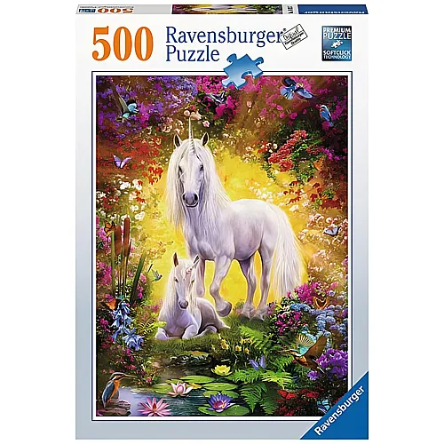 Ravensburger Puzzle Einhorn mit Fohlen (500Teile)