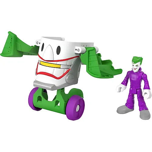 Imaginext DC Super Friends Head Shifters Joker-Figur und verwandelbares Jokermobil-Fahrzeug f�r Rollenspiele, Spielzeug f�r Kinder ab 3 Jahren