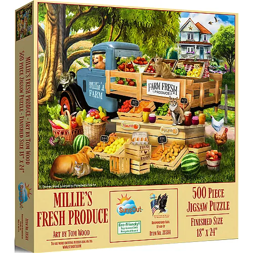 SunsOut Puzzle Tom Wood Millies Obst und Gem�se - 500 Teile