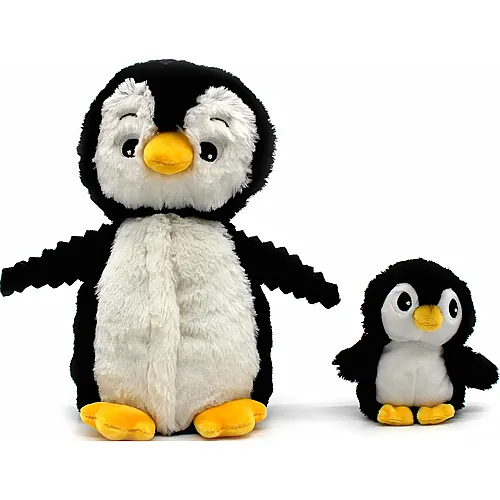 Les D�glingos Iglou die Pinguin-Mama mit Baby - 16 cm