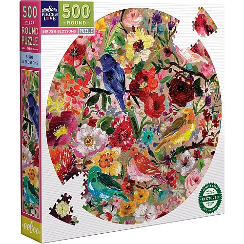 eeBoo Puzzle Birds & Blossoms (500Teile)