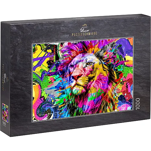 Ulmer Puzzleschmiede Farben-Pracht - Majest�tischer L�we - 1000 Teile