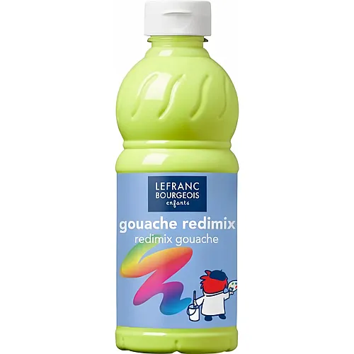 Lefranc Bourgeois Lfb Fl�ssige Tempera Redimix 500ml Flasche - Fluo Gelb