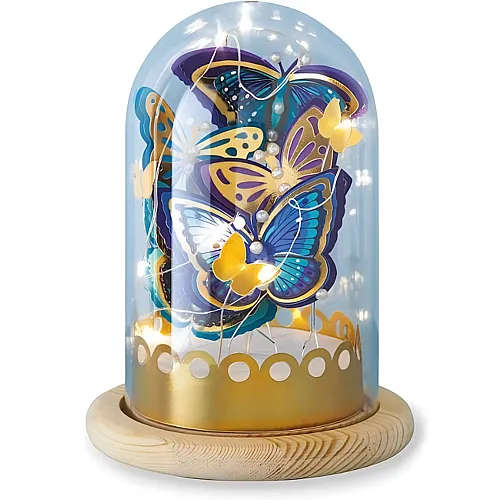 Janod Dekoration Schmetterlings-Glasglocke