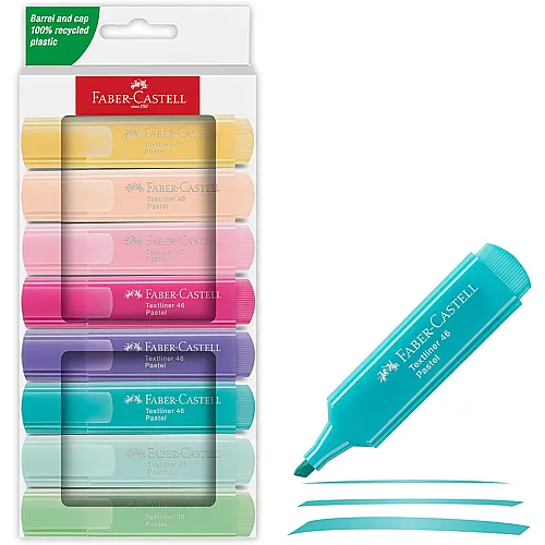 Faber-Castell Textmarker 46 Pastell - 8 Teile