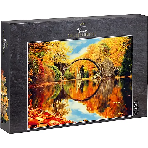 Ulmer Puzzleschmiede Kromlauer Herbstlandschaft mit perfektem Spiegelbild - 1000 Teile