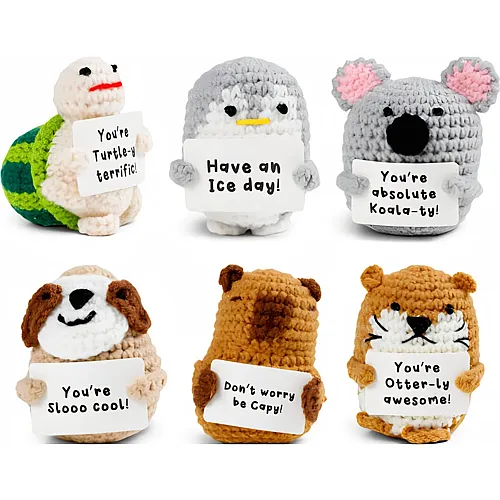 Puckator Crochet Tiere Mix 1 ass. Positive Emotional Support