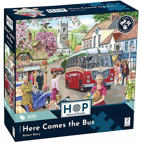HOP - House of Puzzles Here Comes the Bus - 500 Teile