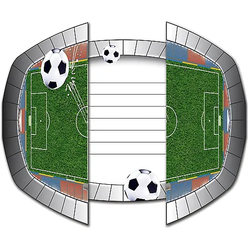 Einladungskarten Fussball 8Teile