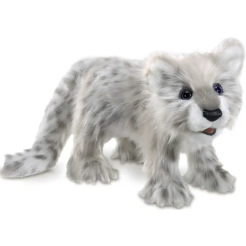 Folkmanis Handpuppe Baby Schneeleopard - 66 cm