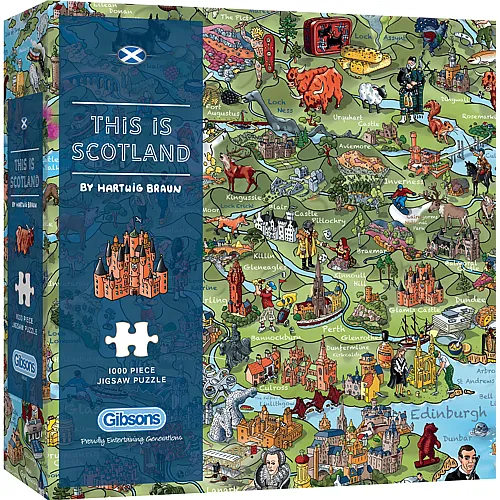 Gibsons Puzzle Hartwig Braun Das ist Schottland - 1000 Teile