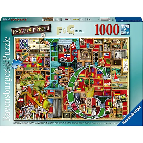 Ravensburger Puzzle Fantastisches Alphabet F und G - 1000 Teile