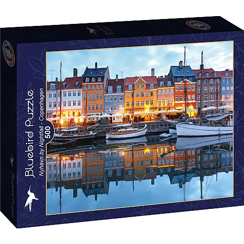 Bluebird Puzzle Nyhavn bei Sonnenuntergang - Kopenhagen (500Teile)
