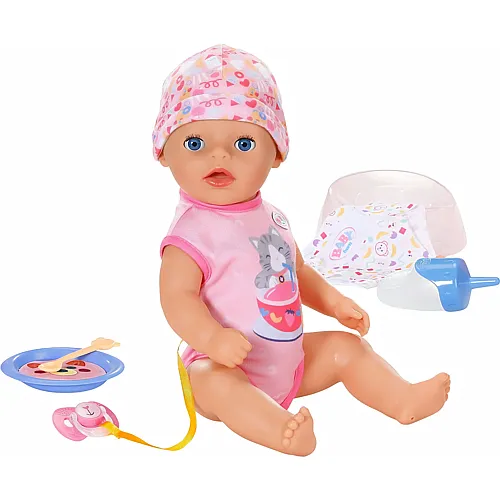 Babypuppe Lena im pinken Strampler mit 7 Funktionen - 36 cm