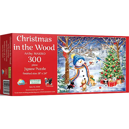 SunsOut Puzzle Makiko Christmas in the Wood - 300 Teile